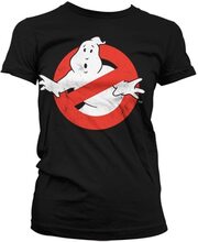 Ghostbusters Distressed Logo Girly T-Shirt, T-Shirt