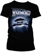 Back To The Future - Flying Delorean Girly Tee, T-Shirt