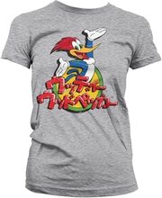 Woody Woodpecker Washed Japanese Logo Girly Tee, T-Shirt