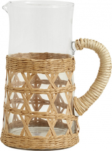 Nordal - WEVA pitcher, glass, rattan, nature