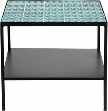 Nordal - AQUA tile table, turquoise, black iron