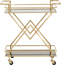 Nordal - TROLLEY, golden w/black glass