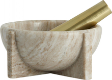Nordal - ROCOTO mortar w/pestle, brown marble