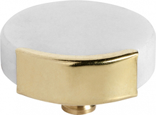 Nordal - KNOB/HOOK, white marble circle, brass