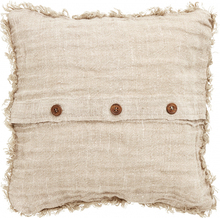 Nordal - Cushion cover, rose, linen w/fringes