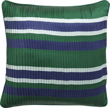 Nordal - Cushion cover, stripes, dark green/navy