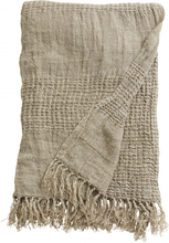 Nordal - SATURN M towel w/fringes, linen, natural