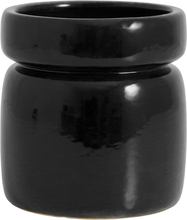 Nordal - ISA pot, S, shiny black glaze