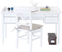 Juniorskrivbord fem lådor vit, Oliver Furniture