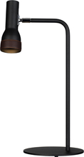 Bordslampa TALK Svart struktur med brunt läder, Örsjö belysning
