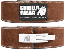 4 Inch Powerlifting Lever Belt, brown, large/xlarge
