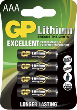 Lithiumbatteri GP Lithium AAA - 4-pack