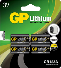 Lithiumbatteri GP Lithium CR 123A PRO - 4-pack