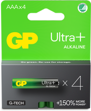Engångsbatteri GP Ultra+ AAA / LR03 4-pack
