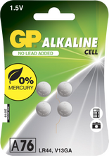 Knappcell GP Alkaline LR 44 4-pack