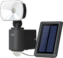Trådlös utomhusbelysning GP Safeguard RF3.1H med en lampa, rörelsesensor och solpanel