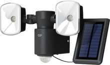 Trådlös utomhusbelysning GP Safeguard RF4.1H med två lampor, rörelsesensor och solpanel