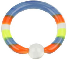 Akryl Rainbow Ball Closure Ring Piercing - Strl 1.6 x 13 mm