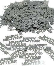 Sølvfarget Happy New Year Bordkonfetti