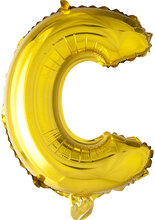 Bokstaven C - Gullfarget JUMBO Folieballong 102 cm