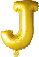 Bokstaven J - Gullfarget JUMBO Folieballong 102 cm