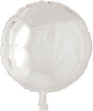 Rund Hvit Folieballong 46 cm