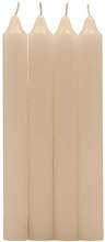 4 stk Kremfarget Kronelys 17,5 cm