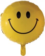 Gul Smiley Folieballong 46 cm