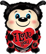 I Love You Ladybug - Utformet Folieballong 46 cm