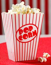 8 stk Popcornbeger i Papp - Retro Cinema