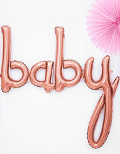 Baby - Rosegullfarget Folieballonger 75,5 cm