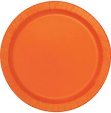 20 stk Orange Små Papptallerkener17 cm