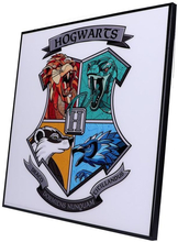 Harry Potter Hogwarts - Krystallklart Veggbilde i Geometrisk Kunststil 32x32 cm