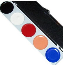 5-Color Palette w/Auguste Kit - Mehron Cream Makeup Sminkepalett m/5 Farger