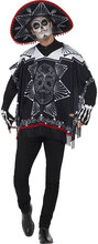 Day of the Dead Bandit Unisex Kostyme med hansker og hatt