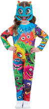 Fargerikt Monster Party Kostyme til Barn