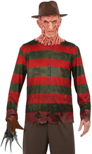 Freddy Kruger Kostymesett - Lisensiert A Nightmare On Elm Street Kostyme - L