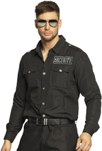 Sikkerhetsvakten - "SECURITY" Svart Kostymeskjorte - XXL