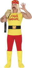 Hulk Hogan Inspirert Wrestler Kostyme 5 Deler - M
