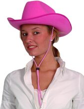 Rosa Cowboyhatt med Snor