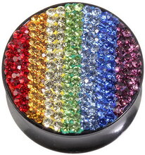 Diamond Rainbow - Svart Piercing Plugg