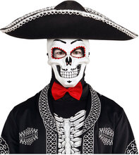 Hvit Day of the Dead Maske i Hardplast