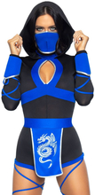 Blue Dragon Ninja Warrior Kostyme til Dame - Strl S