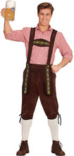 Brun Lederhosen med Seler - XL