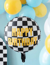 Happy Birthday - Rutete Folieballong 35 cm