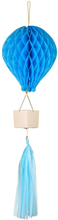 Hengende Blå Honeycomb Luftballong med Kurv og Dusk 90 cm