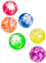 6 stk Små Sprettballer i Assorterte Farger med Marmor Effekt