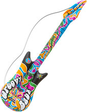 Oppblåsbar Hippiemønstret El-Gitar - 105 cm