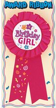 Birthday Girl - Rosa Premie-Rosett 14x7,5 cm