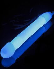 Blå Dick Glow Stick med Snor 15 cm